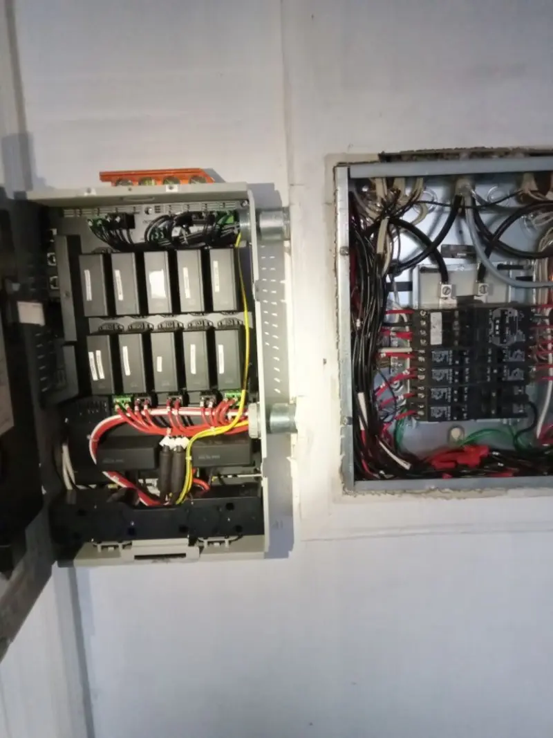 Electrical panel upgrade completed for Security Camera Wiring in Tusculum